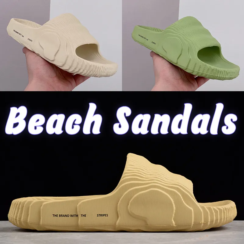 Fashion Cool Slippers with Og Box Sandales de plage magique Lime Desert Sand Designer Mens Womens Summer Sides Chaussures Gris noir
