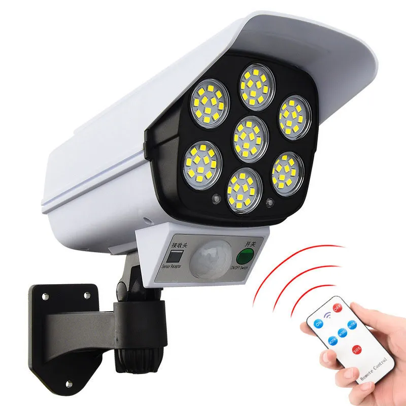 77 LED 3 أوضاع مصباح شمسي مصباح أمان في الهواء الطلق لاسلكي PIR MOTION SESSOR SPOT SPOT Light for Garden Park Street Store خارج مصابيح الجدار