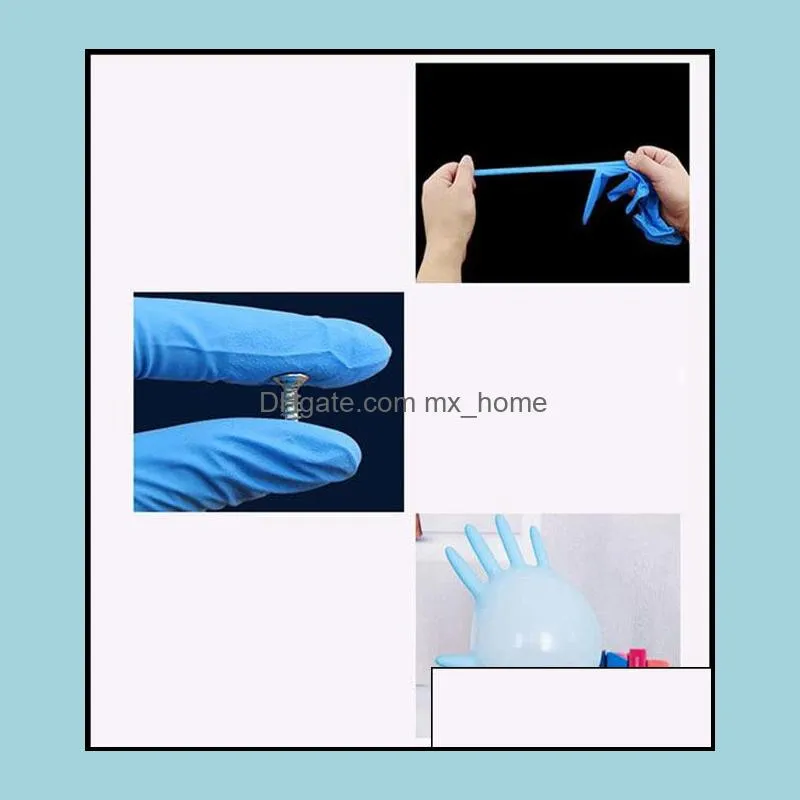 Factory Disposable Nitrile Gloves Oil-resistant Waterproof Wear-resistant Latex Rubber Nitrile Rubber Protective Gloves