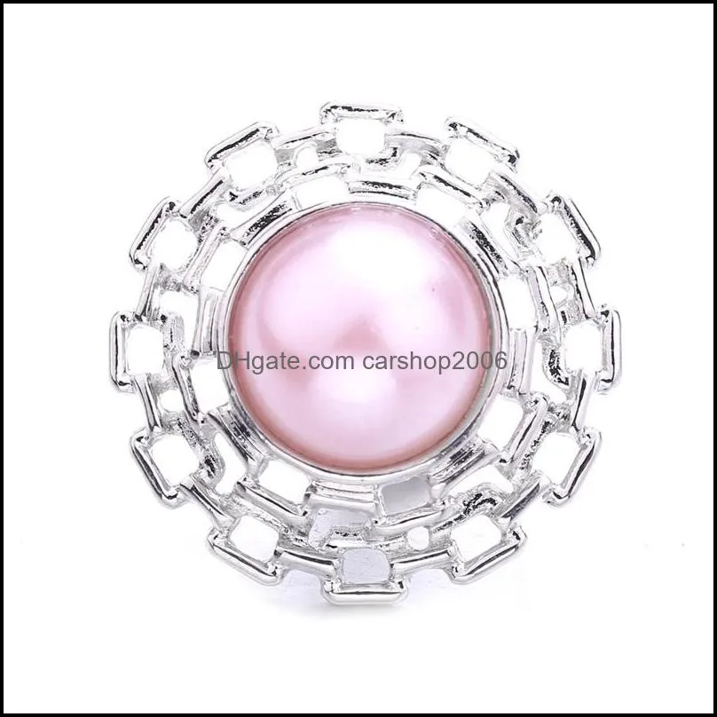 candy colors acrylic snap button charms women jewelry findings 18mm metal snaps buttons diy bracelet jewellery wholesale