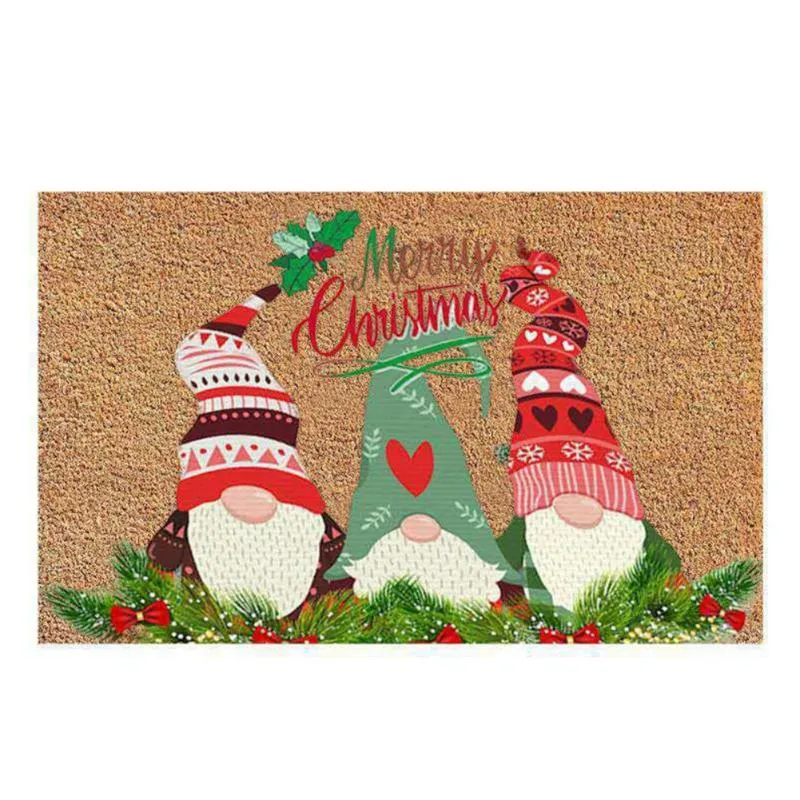 Dywany Wesołych Świąt Santa Wejście Dywan Mały drzwi wejściowe Pył Usuwanie dywanu przeciwpoślizgowe oporne na łazienkę matcarpets