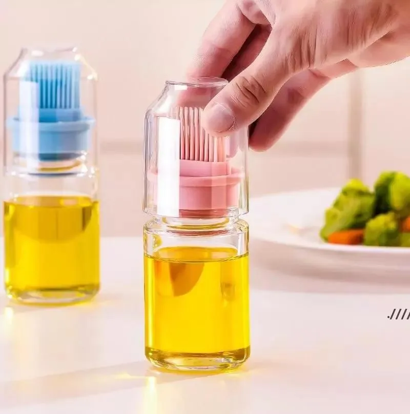 new Oil Brush Oil Bottle Set High Temperature Resistance Barbecue Silicone Bottles Kitchen Tools 150ml EWC6999