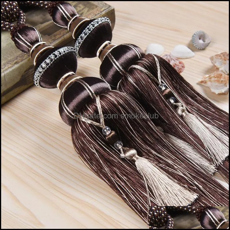 Other Home Decor Curtain Tapestry Hanging Tassel Belt Ropes Ball Buckle Decoration Curtains Tiebacks Bandages Accessories