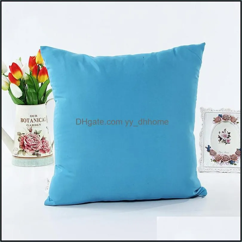 solid color pillow case polyester throw pillowcase cushion cover decor christmas gift zwl240