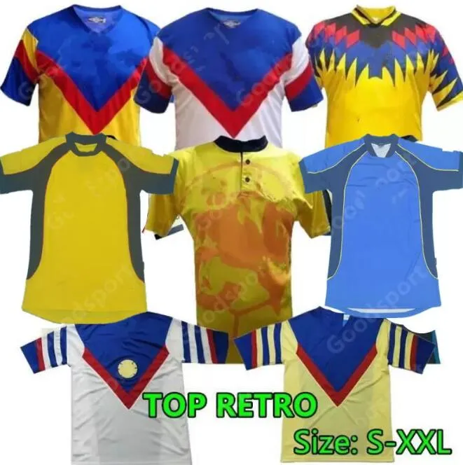 RETRO ClubAmerican soccer Jerseys LIGA MX 0102 98 93 94 95 96 99 Football Shirts R.SAMBUEZA P.AGUILAR O.PERALTA C.DOMINGUEZ MATHEUS sport