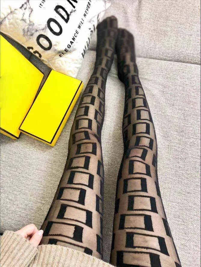 Sexy Socks Long Stockings Tights Women Fashion Black White Thin Lace Mesh Tights Soft Breathable Hollow Letter Tight Panty hose High quality