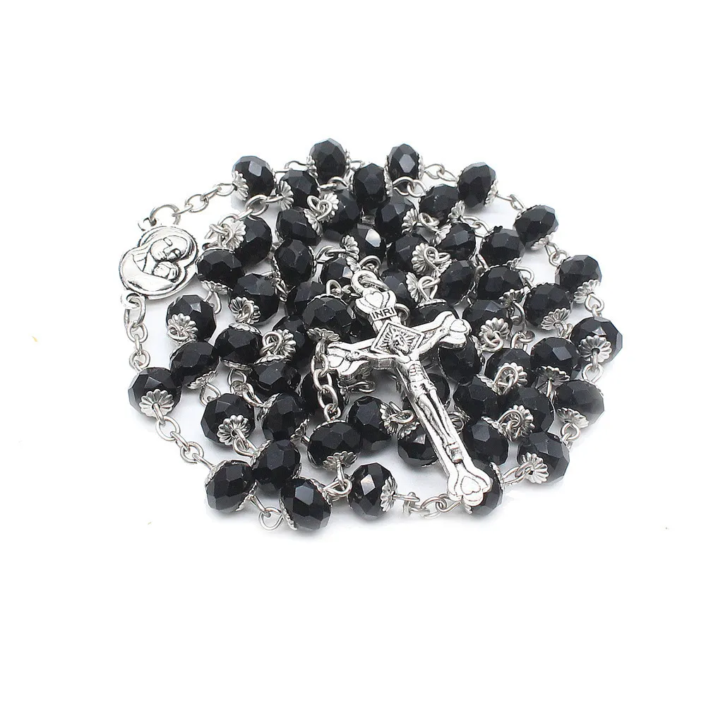 Chapilet Cristal Croix Collier de Perles de Prire Saints Catholiques Fournitures de Prire Cadeaux