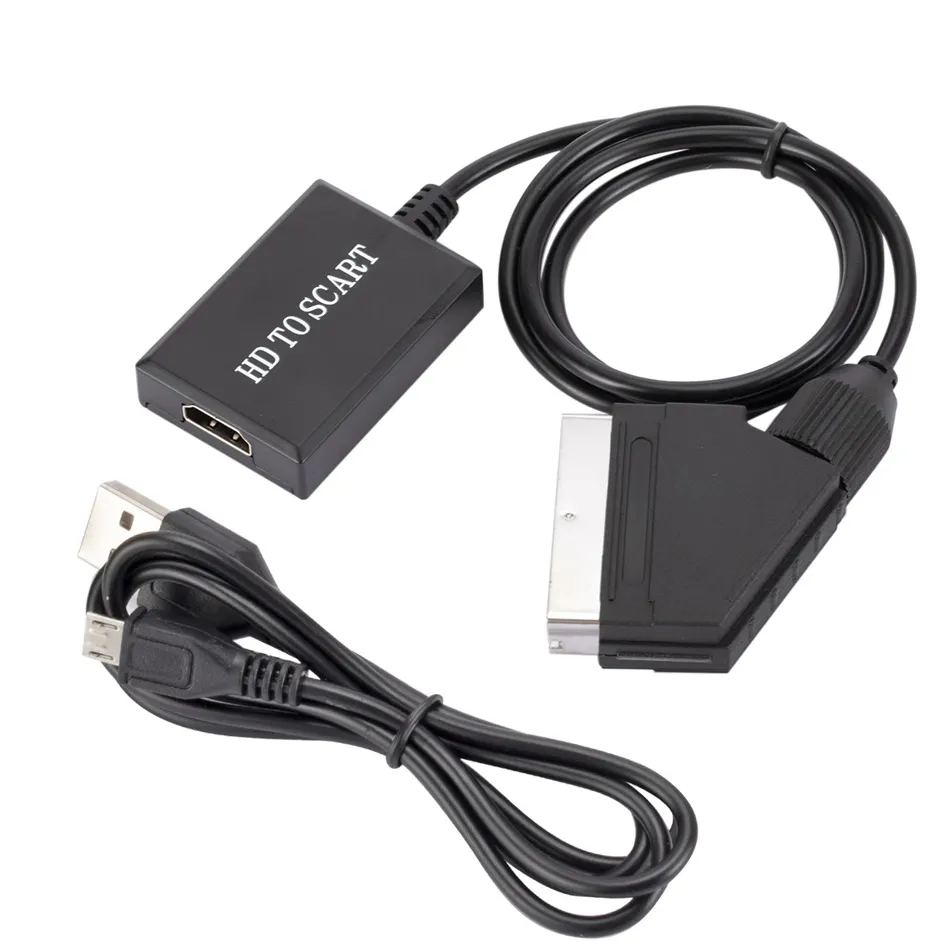 CABLING® Adaptateur Péritel HDMI HD Audio Stéréo Convertisseur Péritel vers  HDMI 480I(NTSC）576I(PAL)1080p / 720p Scart vers HDMI Compatible pour TV /