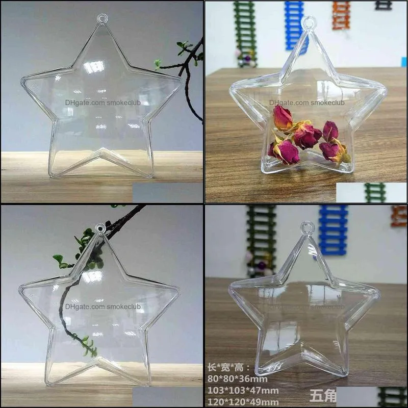 Jiujiang jinjialeshi 75mm to 120mm Pentagram transparent plastic packaging crystal box