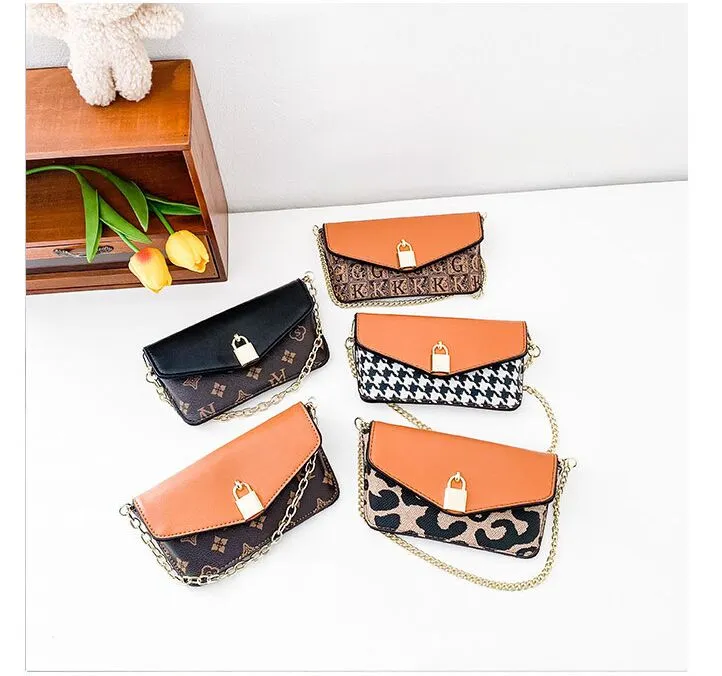 Children handbag stylish cross-body bag with versatile chain bags baby purse girls handbags factory supply