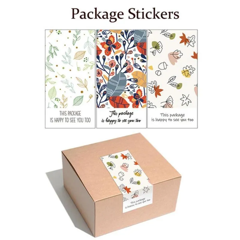Gift Wrap 50pcs This Package Is Happy To See You Too Stickers Seal Labels Thank Box Label Sticker Handmade Commodity DecorationGift