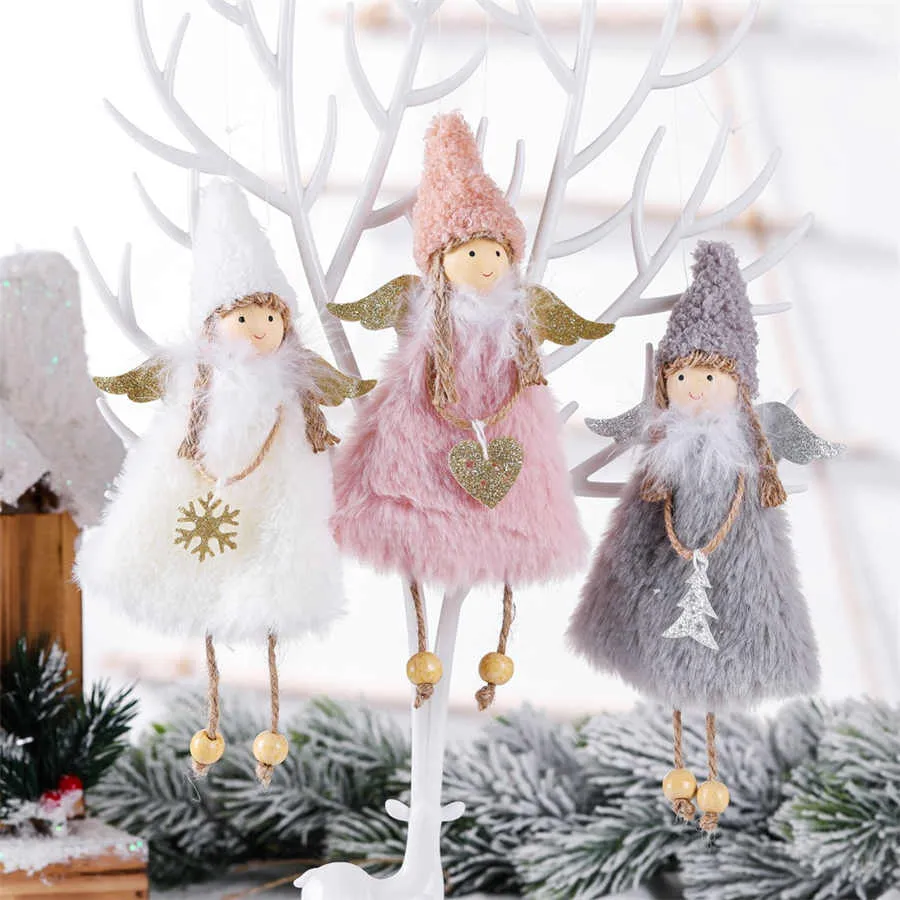 New love angel cross-border plush girl Christmas decorations creative Christmas tree pendant children's gifts