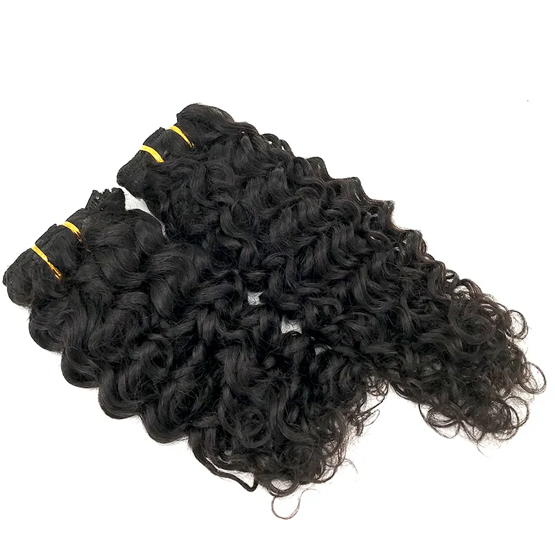 Deep Wave Clip ins Hair Extensions Cheveux Humains Double Trame Couleur Naturelle Bouclés Remy Extension de Cheveux Humains pour les Femmes