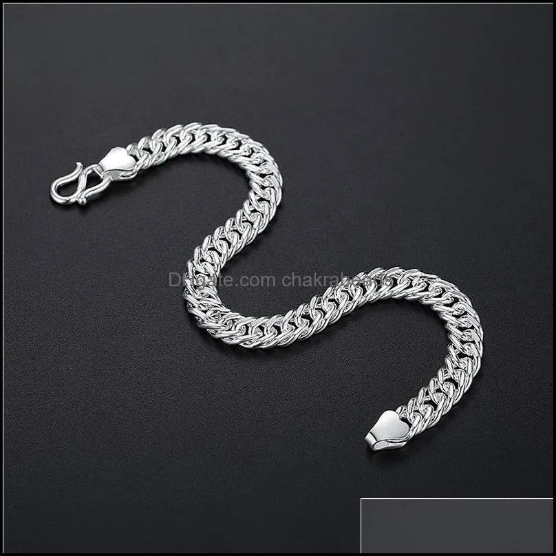 link, chain tjp top quality silver 925 men bracelets jewelry charm link bracelet for boy accessories fashion valentine`s day