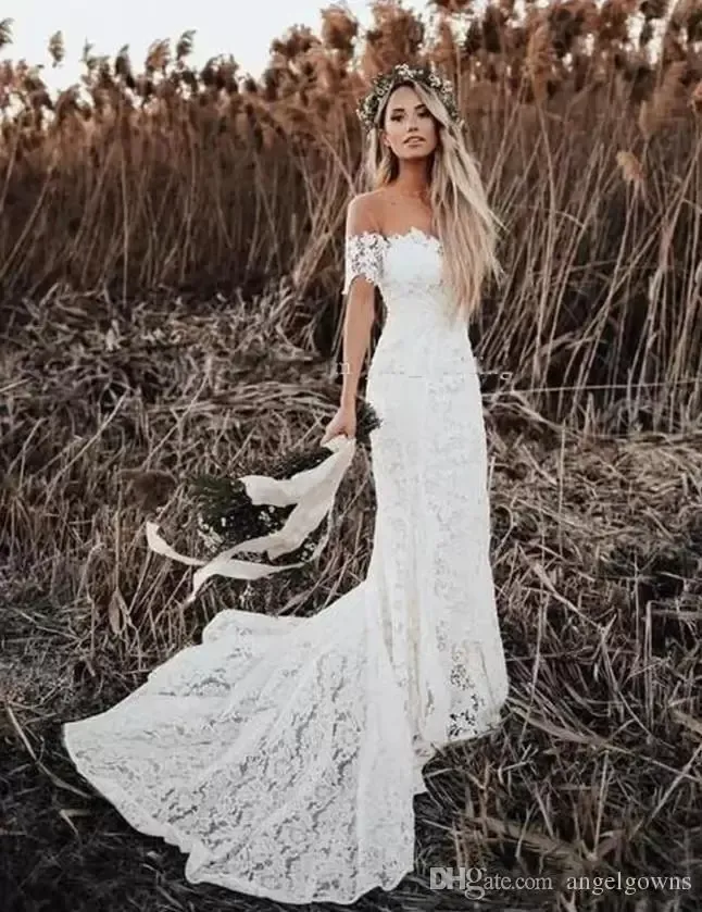 Beach wedding best sale dresses mermaid style