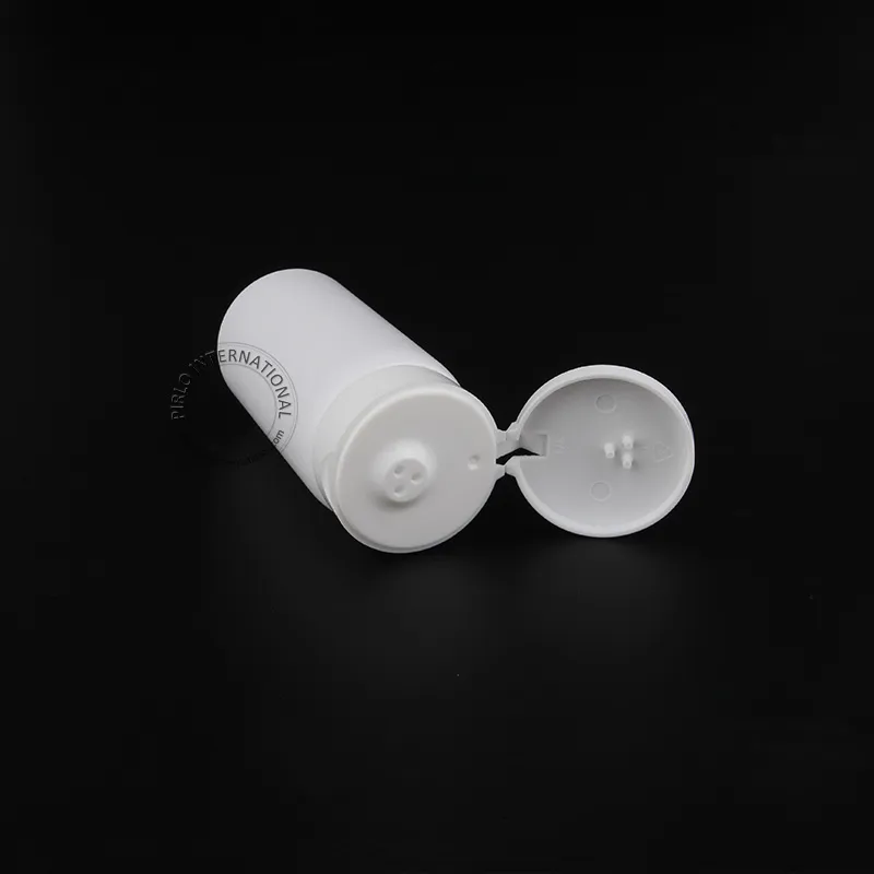 Bouteille en plastique de poudre de 80g pour l'emballage blanc de poudre de nettoyage de PE 50pcs / lot