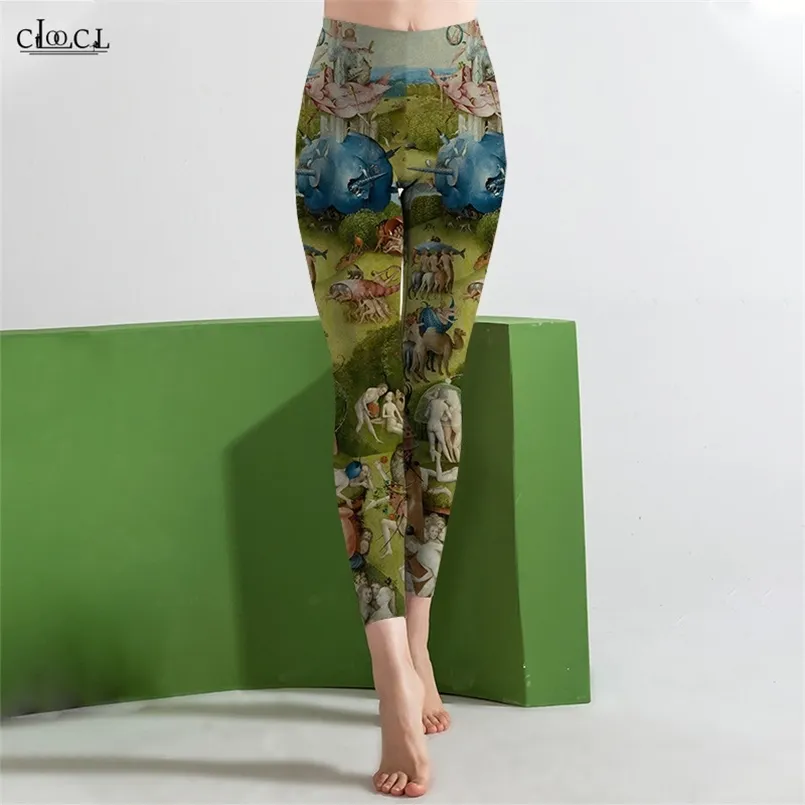 Leggings pour femmes EUR Religion Art imprimé pantalons de Yoga taille haute élasticité 3D Legging pour femmes pantalons de Fitness 220617