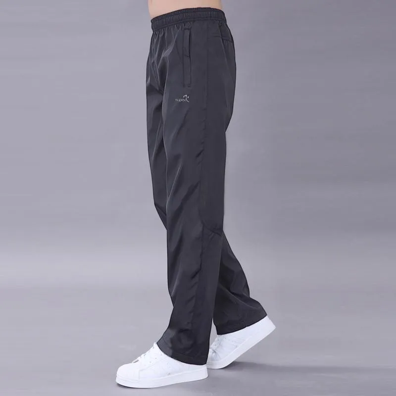 Men's Casual Polyester Track Pants, Thin Sweatpants, Cuffless Joggers,  Streetwear, Pantalon Hombre