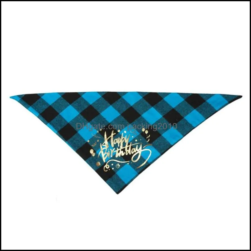 pet dog small large bibs scarf washable cozy cotton plaid printing puppy kerchief bow tie grooming accessories