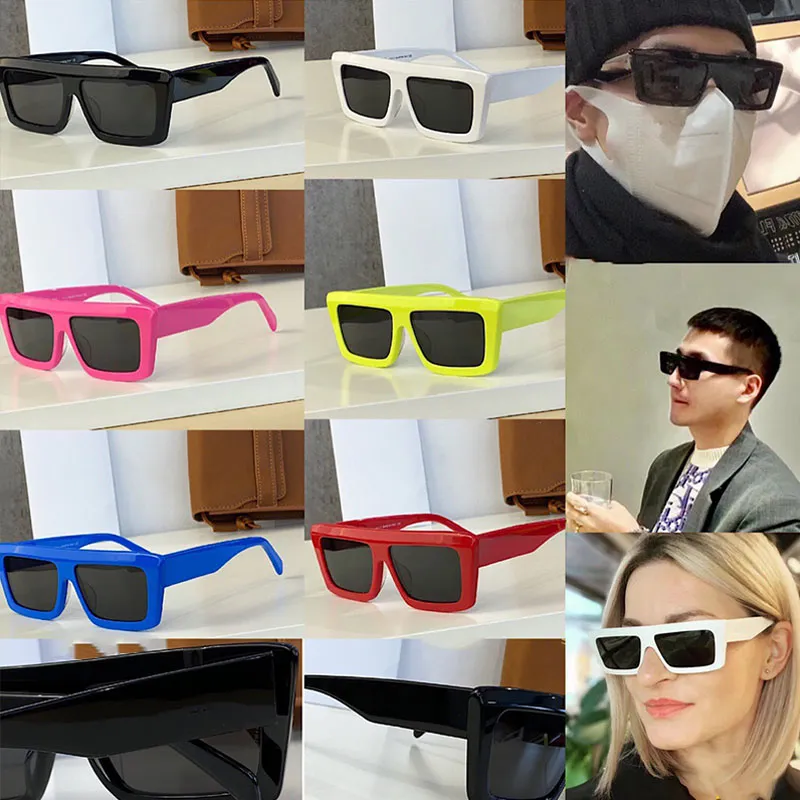 Neue Damen-Sonnenbrille, quadratischer Rahmen, Retro, glänzend, Sommer, UV400-Linse, Logo, Top, hochwertige Brille, rechteckig, Vintage, gelb, schwarz, Sonnenbrille 40214U, Party-Brille
