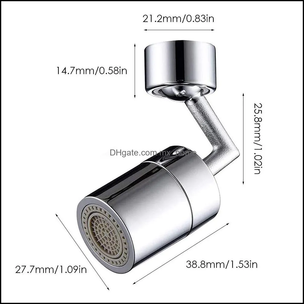 Universal 720 Rotation Tap Aerator Splash Proof Filter Faucet Swivel Movable Saving Water Replacement Bathroom Kitchen Tap Hole Fauce