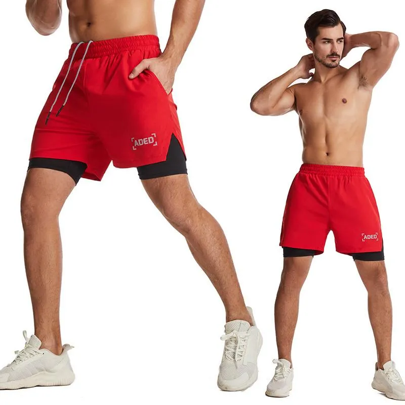Pantalones cortos para correr Verano Hombres Entrenamiento Deportes Homme Fitness Gimnasio Entrenamiento de secado rápido Jogging Baloncesto GymwearRunning