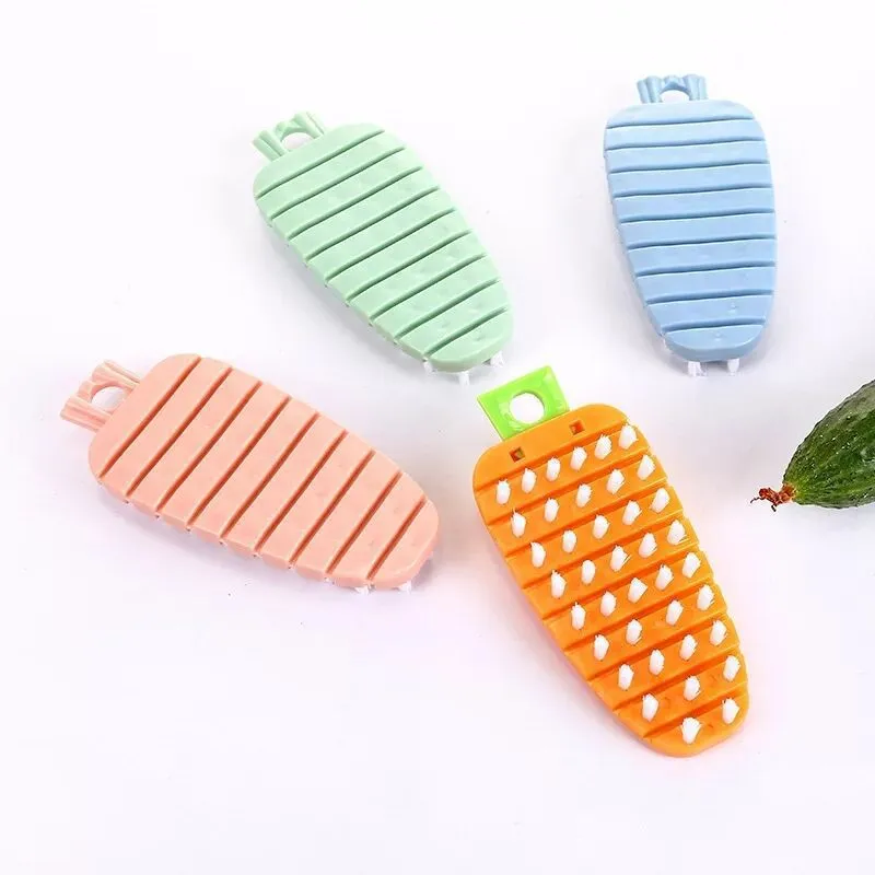 Pliable En Plastique Fruits Légumes Outil Brosse De Nettoyage Creative Pomme De Terre Carotte Patates Douces Nettoyer Brosses Cuisine Fournitures LT0130