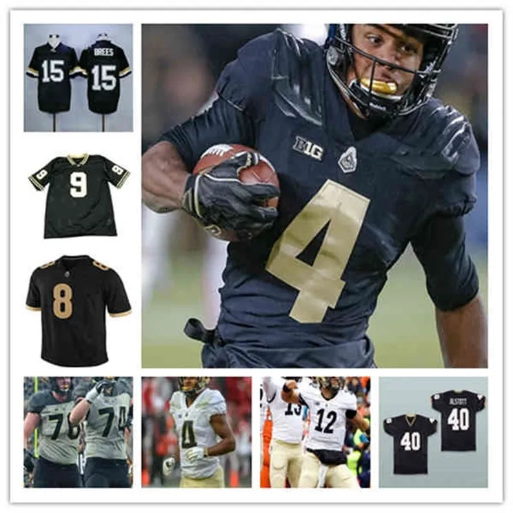Chen37 Purdue Boilermakers Football Jersey College Drew Brees Aidan O'Connell Jack Plummer King Doerue Dylan Downing David Bell Payne Durham Milton