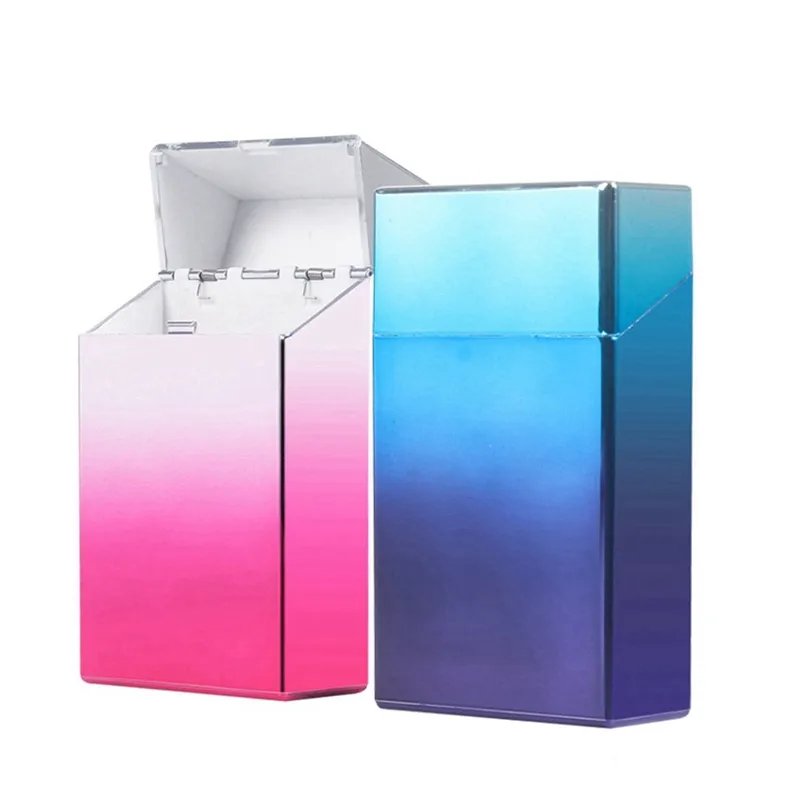 Smoking Pretty Rainbow Bunte Kunststoff-Tabak-Zigarettenetui-Halter-Aufbewahrungs-Flip-Cover-Box Innovative Schutzhülle Tragbarer Aufbewahrungsbehälter DHL