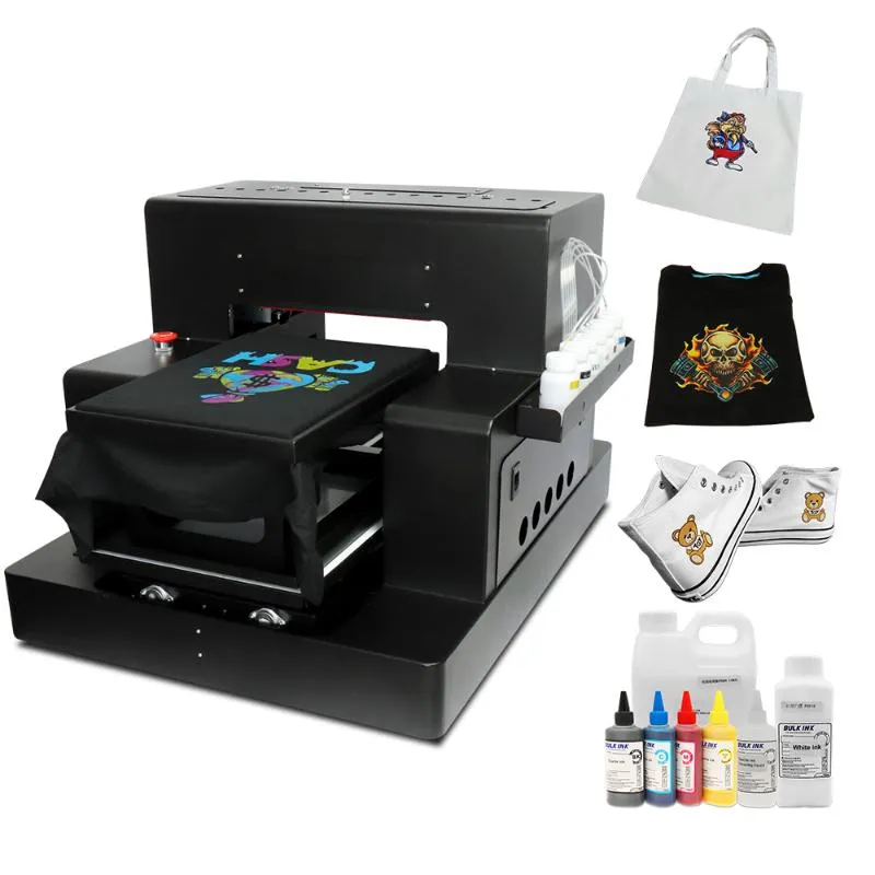 Imprimantes Automatique A3 DTG Imprimante à plat T-shirt Machine d'impression avec encre textile pour sac en toile chaussure à capuche directement au vêtement