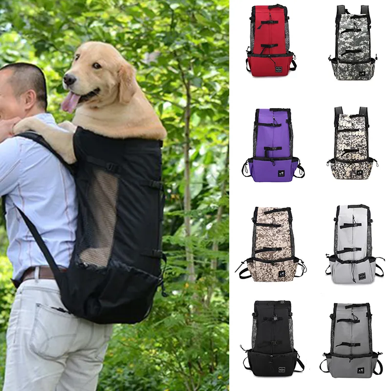 Ademend grote honden buiten reizen verstelbare rugzak voor wandelcycling reflecterende tas honden Franse bulldog pug draagtassen 0622