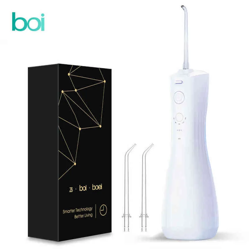 Boi portable intelligent oral irrigator, 6 cleaning methods, antibacterial, 250ml water tank, 220511 spray teeth cleaning