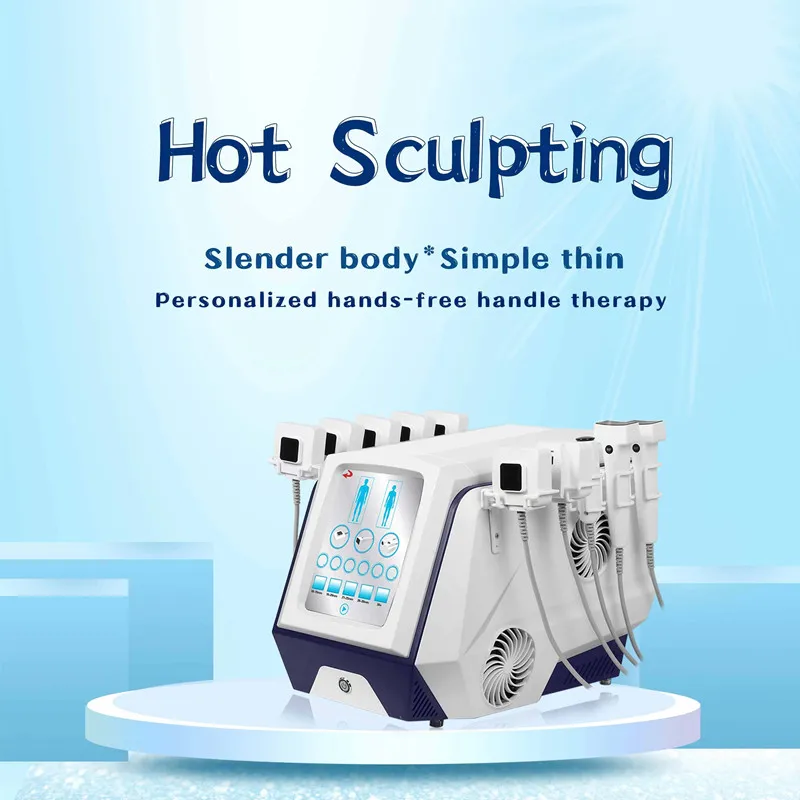 2MHz 10 handles Portable Monopolar RF Sculpting Slimming Machine Radio Frequency Heating Fat Reduction Cellulite Treatment Face Double Chin and Body Hot Sculpt