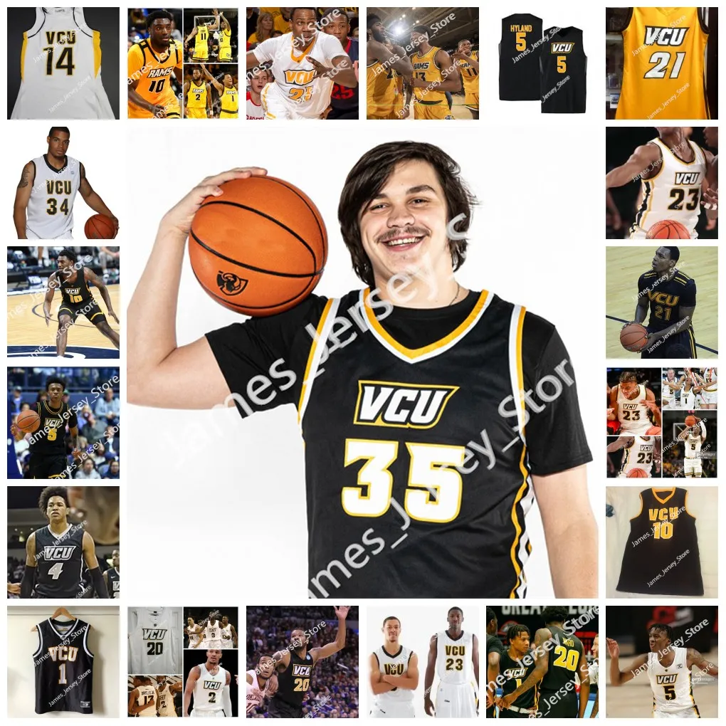 Koszulka koszykarska NCAA VCU Stitched College 10 Domonic Jones 5 Jesse Dark 4 Justin Tillman 15 Juvonte Reddic 1 JeQuan Lewis 10 Darius Theus 1 Larry Sanders 12 Mo Alie-Cox