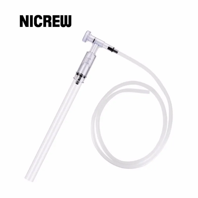 Nicrew rium Siphon Syphon Fish Tank Cleaner Gravel Sand Vacuum Water Filter with 8Lmin Y200917