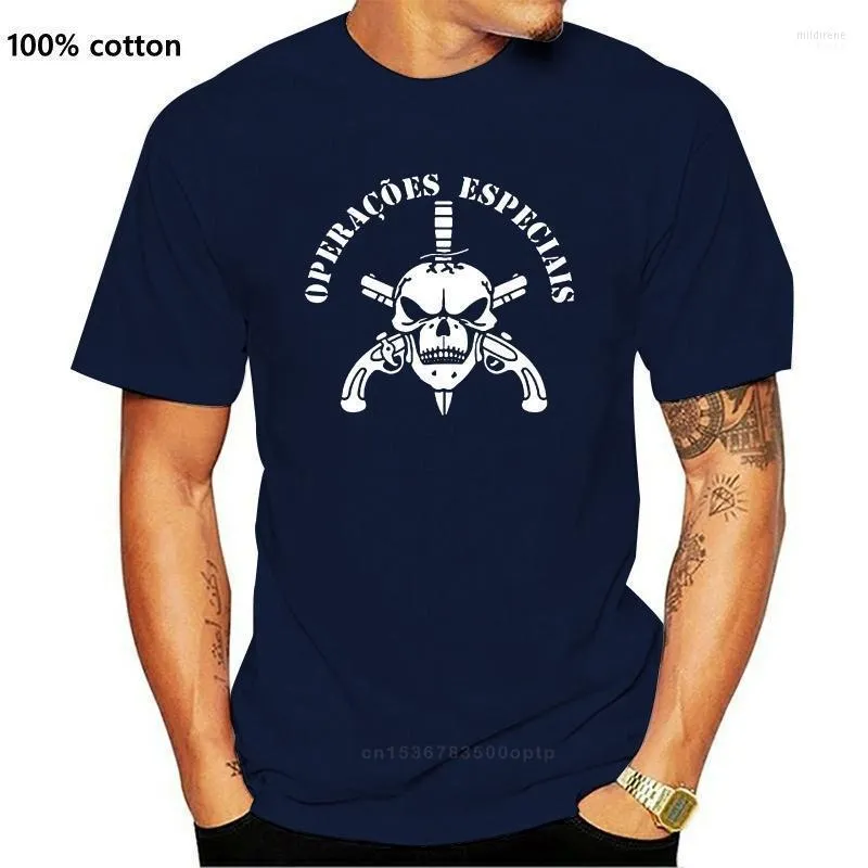 T-shirts pour hommes 2022 été mode hommes t-shirt à col rond inspiré des forces spéciales de l'armée chemises noires brésil BOPE conception étrangère Mild22