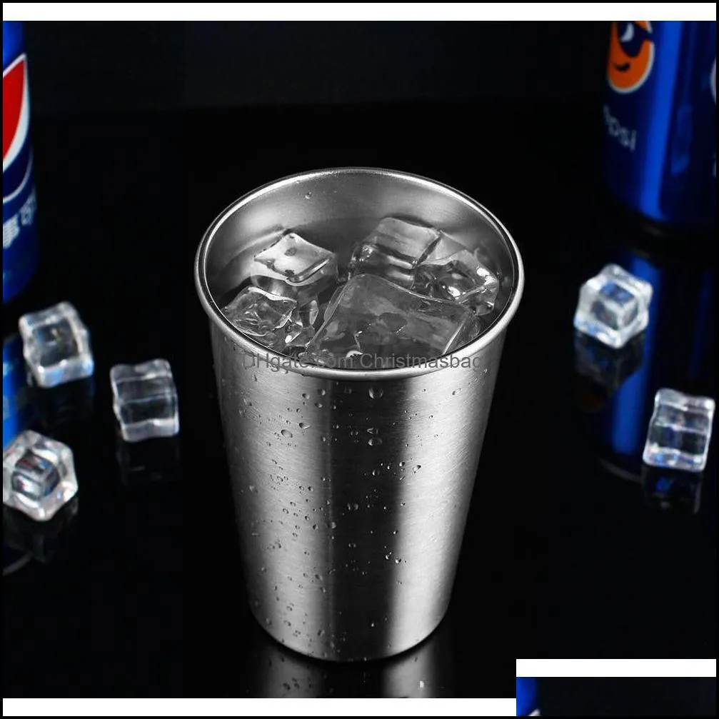 230Ml 350Ml 500Ml Pint Glasses Cups Stainless Steel Cups Shatterproof Drinking Metal For Kids And Adults Dzqeg