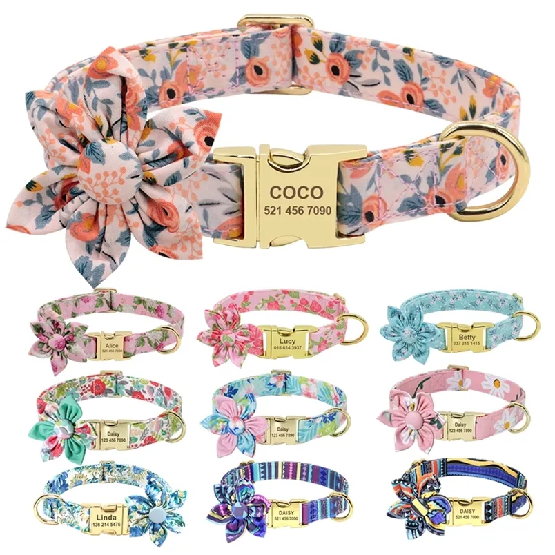 Didog Hundehalsband Mit Strass & Graviertem Namensschild - Personalisiert, Leder, Größe S