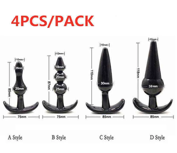 Nxy Sex Anal Silicone Beads Jelly Toys Skin Feeling Dildo Adult for Women Smooth Plug Adults Prostata Massage_voghion.com