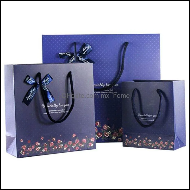 creative valentines day gift wrap paper bag wedding birthday shopping customize with bow festive & party supplies