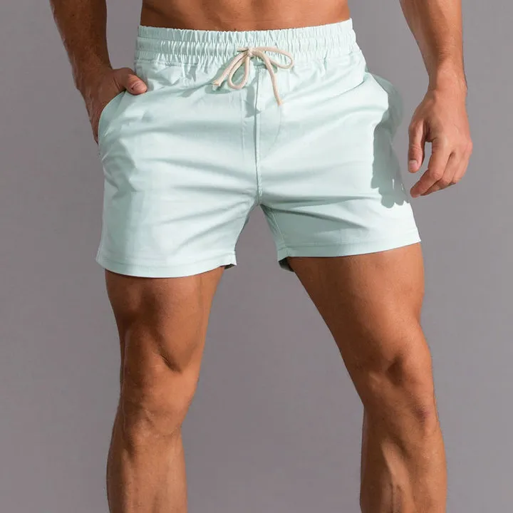 Plaża krótka dla mężczyzn szorty elastyczne talia Szybkie suche letnie ubrania męskie ubrania