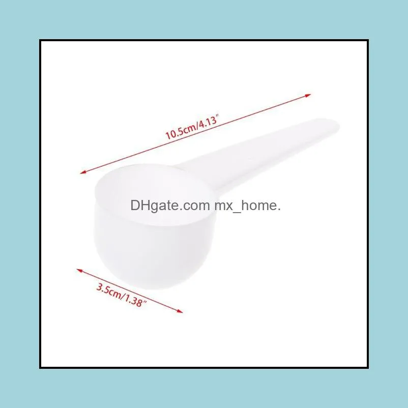 100%Brand New Professional White Plastic 10Gram 10g Scoops/Spoons For Food/Milk/Washing Powder/Medicine Measuring