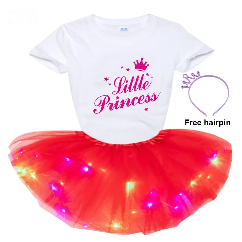 Zestawy odzieży mini tutu spódnica dziewczyny księżniczka pettisplatek impreza balet tiulowy sukienka letnie ubrania dla dzieci set setclothing