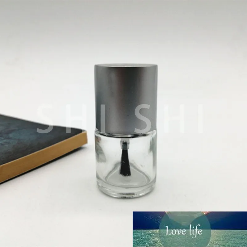 1 Uds. Botellas de vidrio para esmalte de uñas, botellas transparentes con tapa y cepillo, viales de viaje, envases cosméticos vacíos de 10ml y 15ml