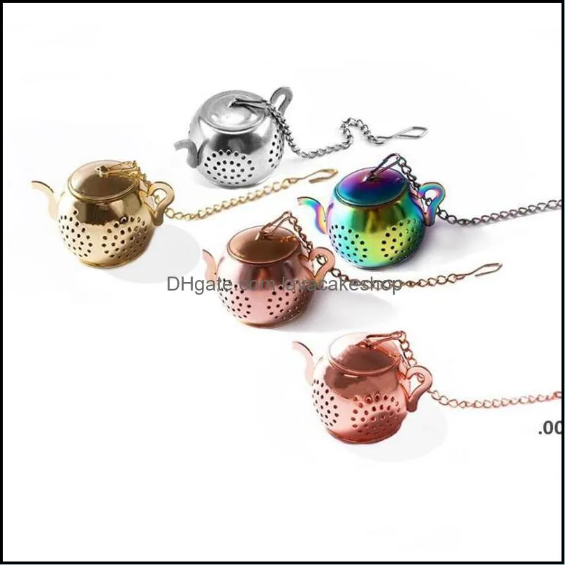 Mini Tea Infuser 3.5Cm Teapot Shaped Teas Strainer 304 Stainless Steel