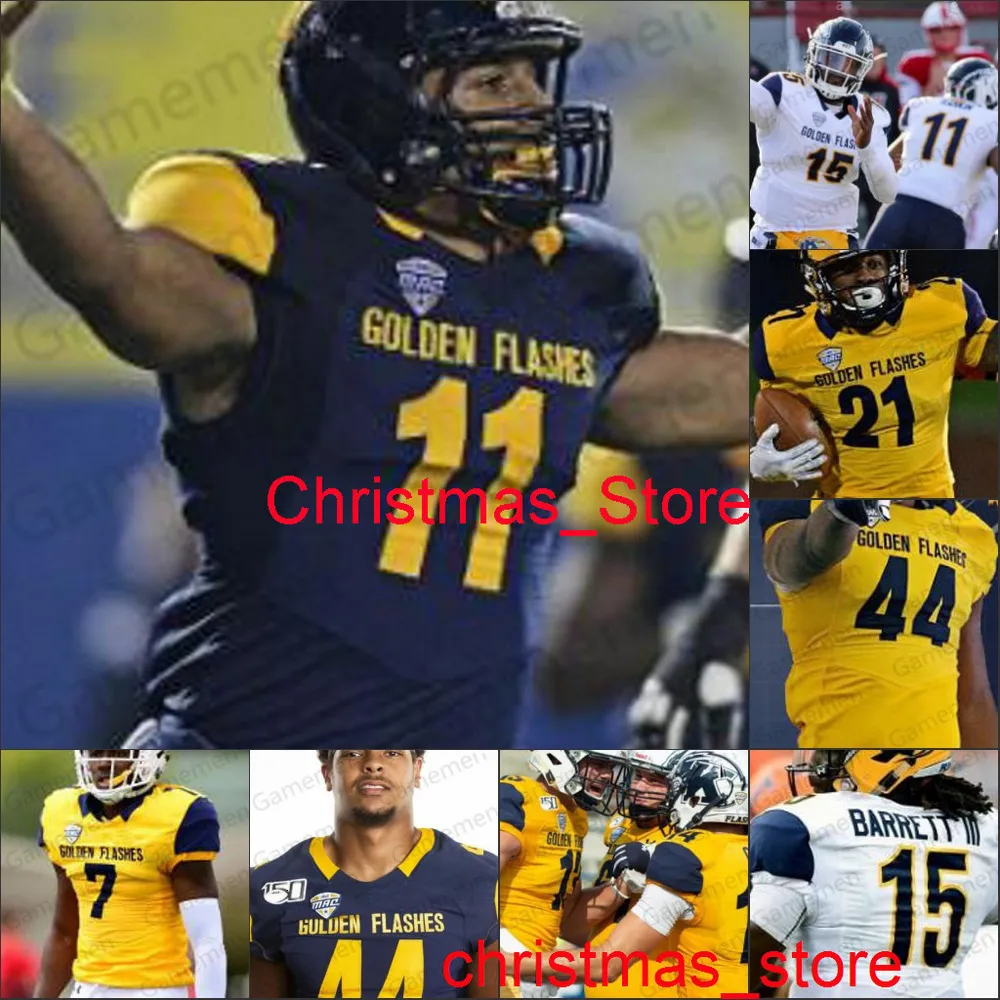 Custom Kent State Golden Flashes Football Football Jersey 11 Julian Edelman 99 Jack Lambert 18 Usama Young Josh Kline dla dorosłych zszytych NCAA