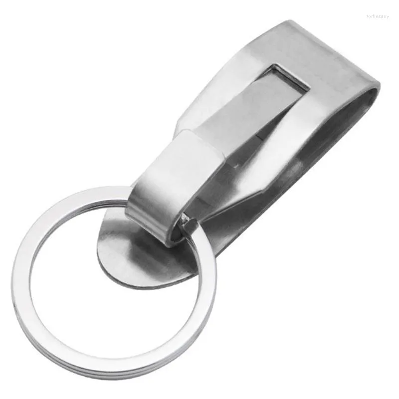 Клайки из нержавеющей стали тяжелая поясная ремень для брелок серебряной пряжки серебряный цвет на мужчин металлический дизайн Key Key DirefkeyChains FORB22
