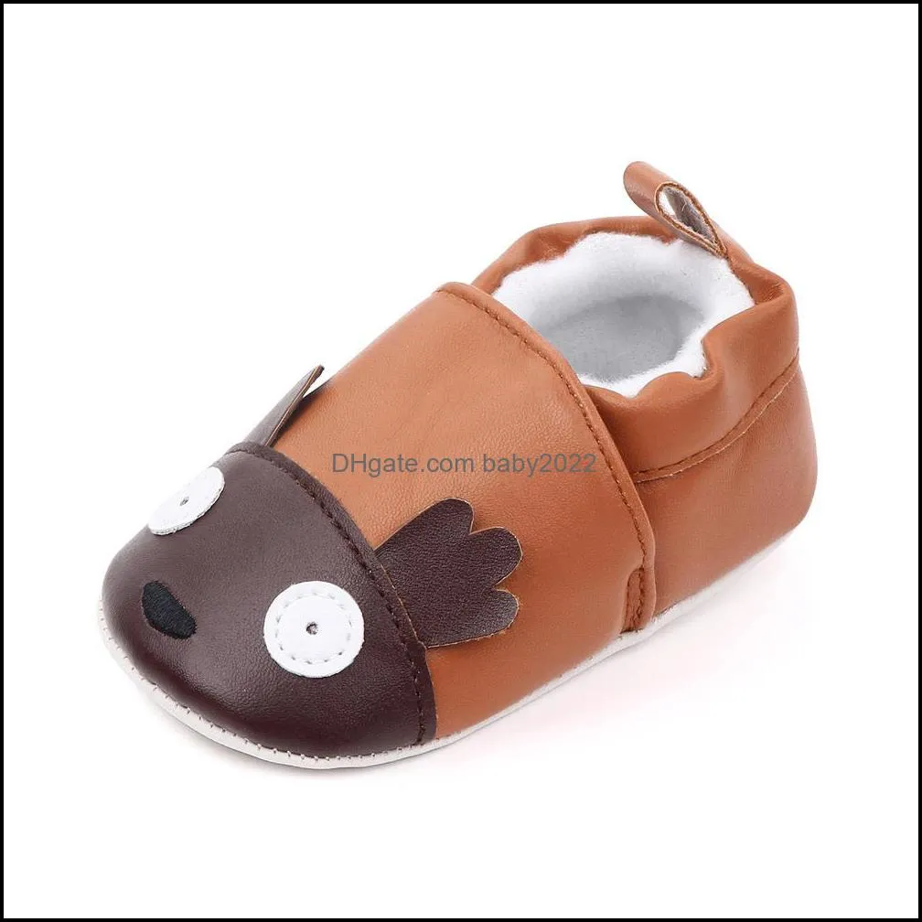 baby toddler first walkers girls boys cartoon animals soft sole flat spring autumn infant pu shoes z6683