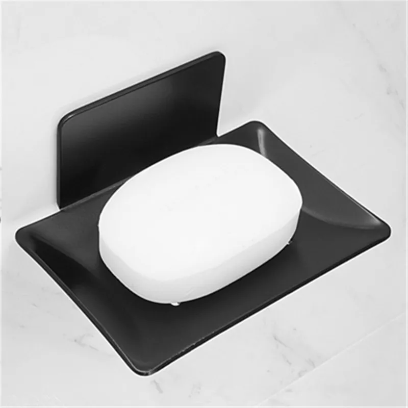 Liuyue skål svart rostfritt stål väggmonterad badrumshylla fyrkantig korghållare tvål rätter hårdvara y200407