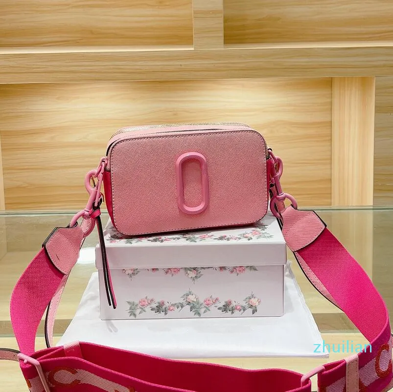Multicolor Camera Bag designer handväskor kvinnor breda axelband axlar väskor toppkvalitet plånbok märke crossbody klaff